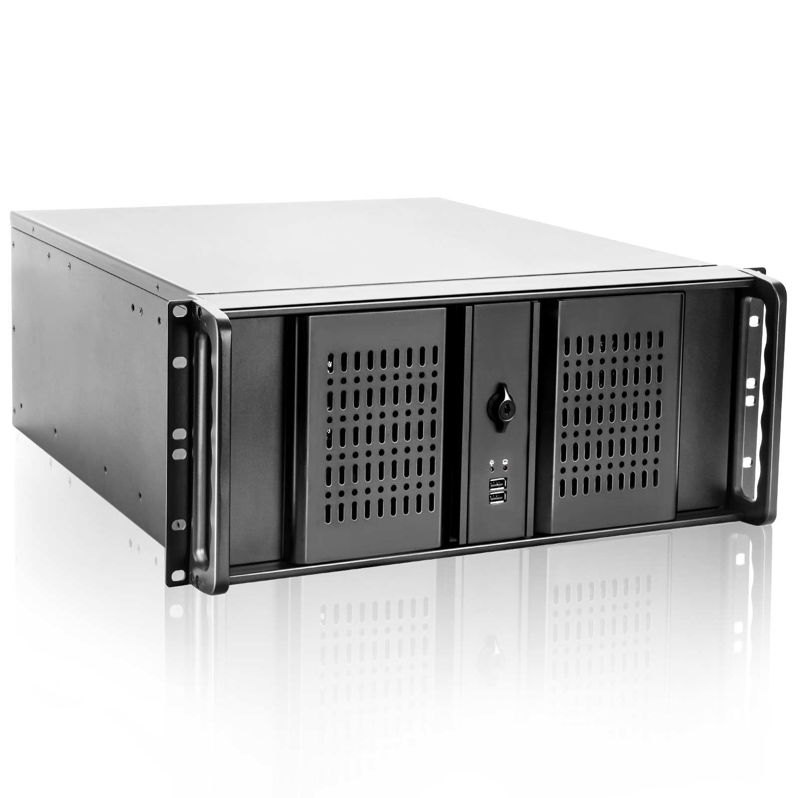 Rackmount chassis Server case 19 inch ATX microATX 4U 6x5.25 two door N400-6 