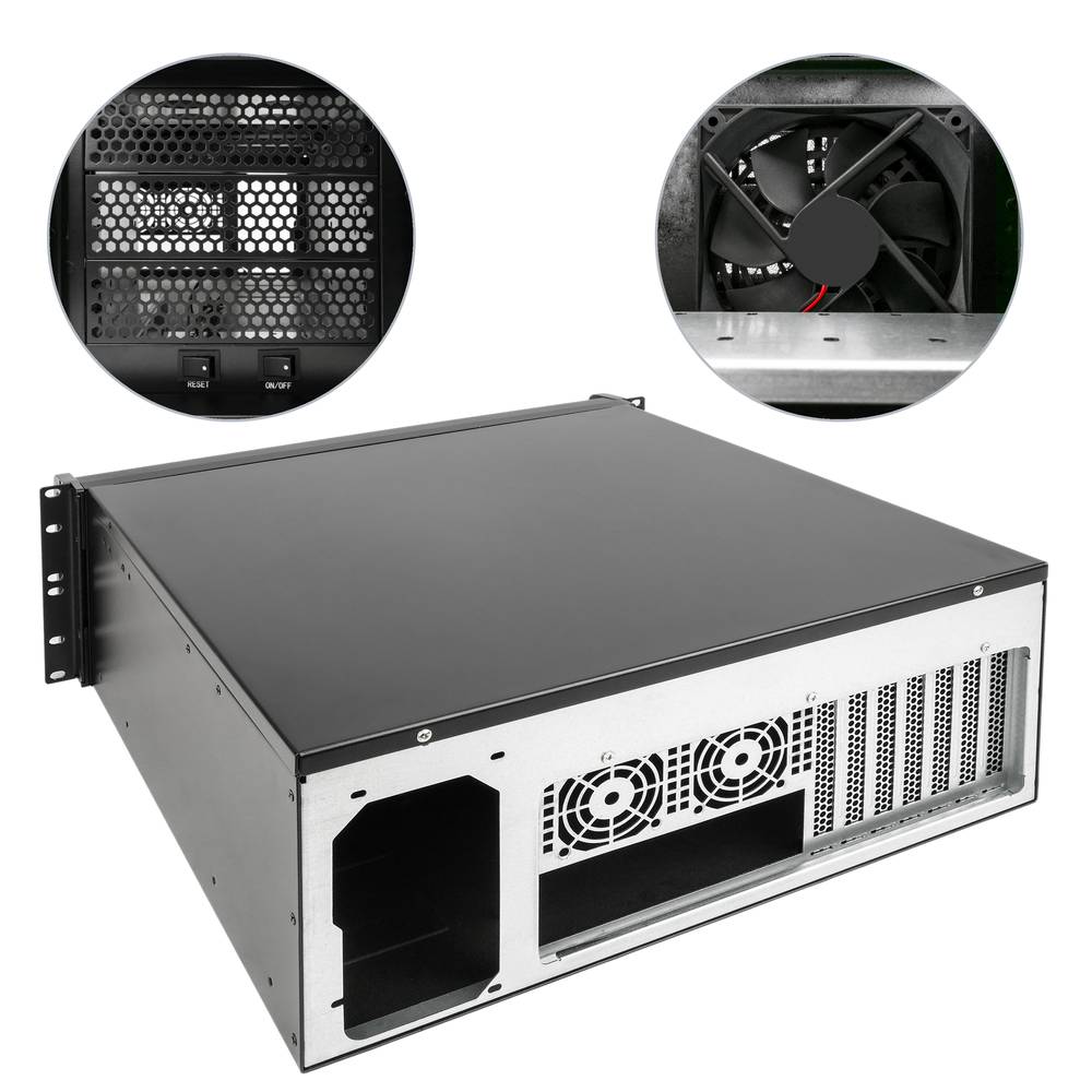  Rackmount chassis Server case 19 inch ATX microATX 4U two door N4058 