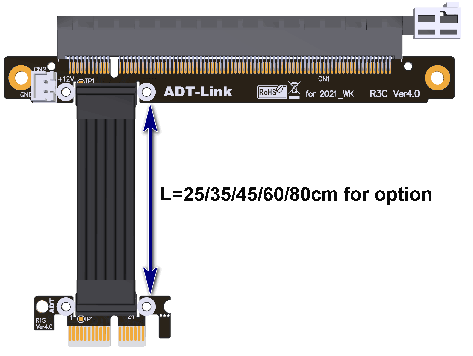  PCI-E 4.0 x16 to x1 
